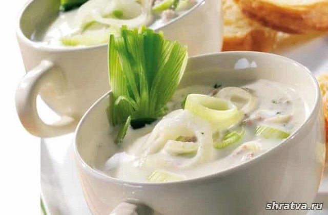 Суп из лука-порея и картошки