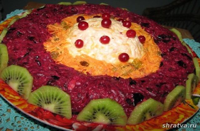 Салат «Шапка Мономаха» с плавленым сыром