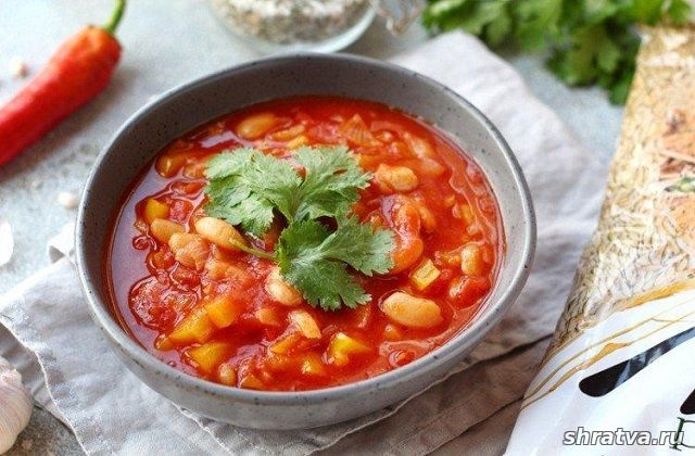 Постный греческий суп с томатами
