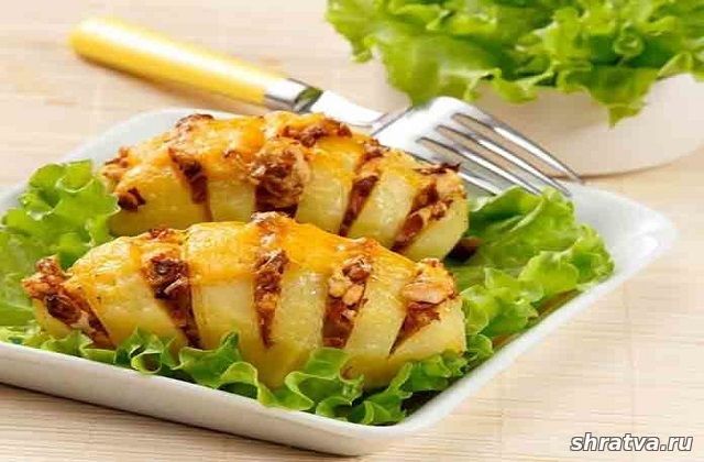 Картофель с начинкой под цитрусовым соусом