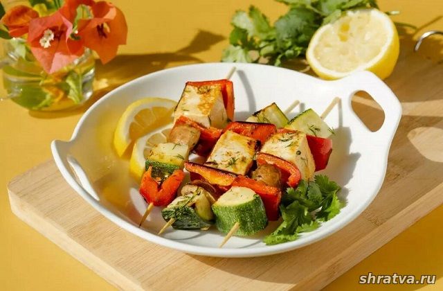 Шашлычки из тофу и овощей