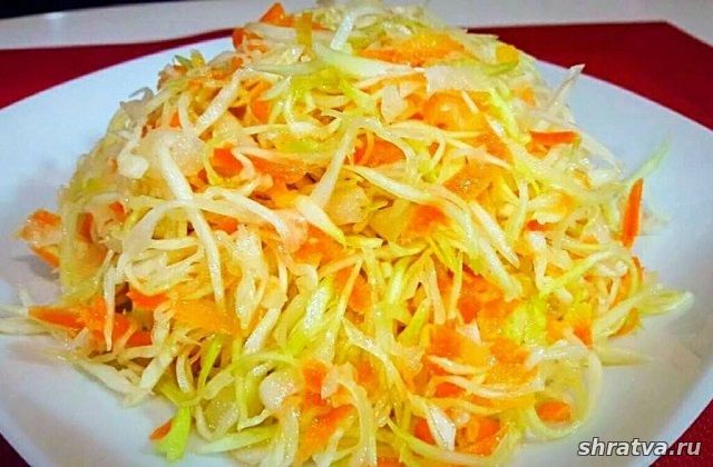 Салат «Свежесть» из капусты и моркови