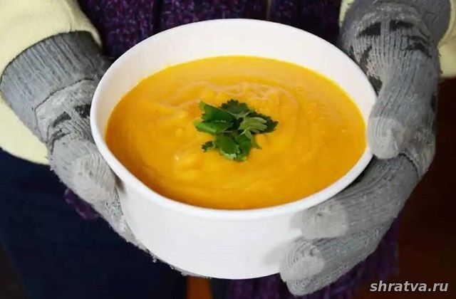 Морковный суп с апельсином и имбирем