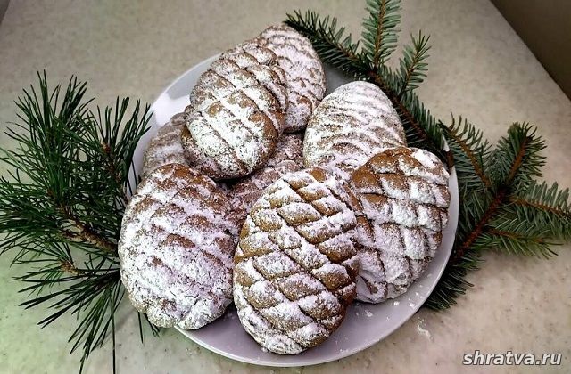 Печенье «Шишки» с начинкой из сухофруктов
