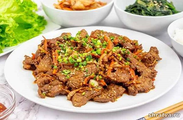 Жареное маринованное мясо по-корейски